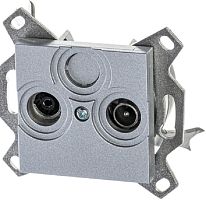 Розетка TV+R Оконечная без рамки ABB EPJ Levit 1-м. серебро картинка